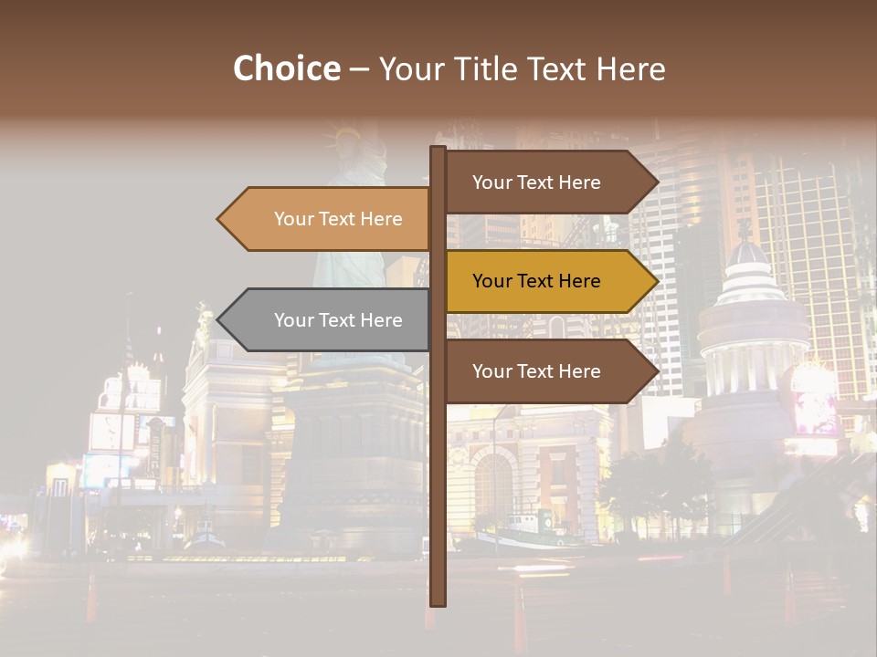 The Statue Of Liberty Is Lit Up At Night PowerPoint Template