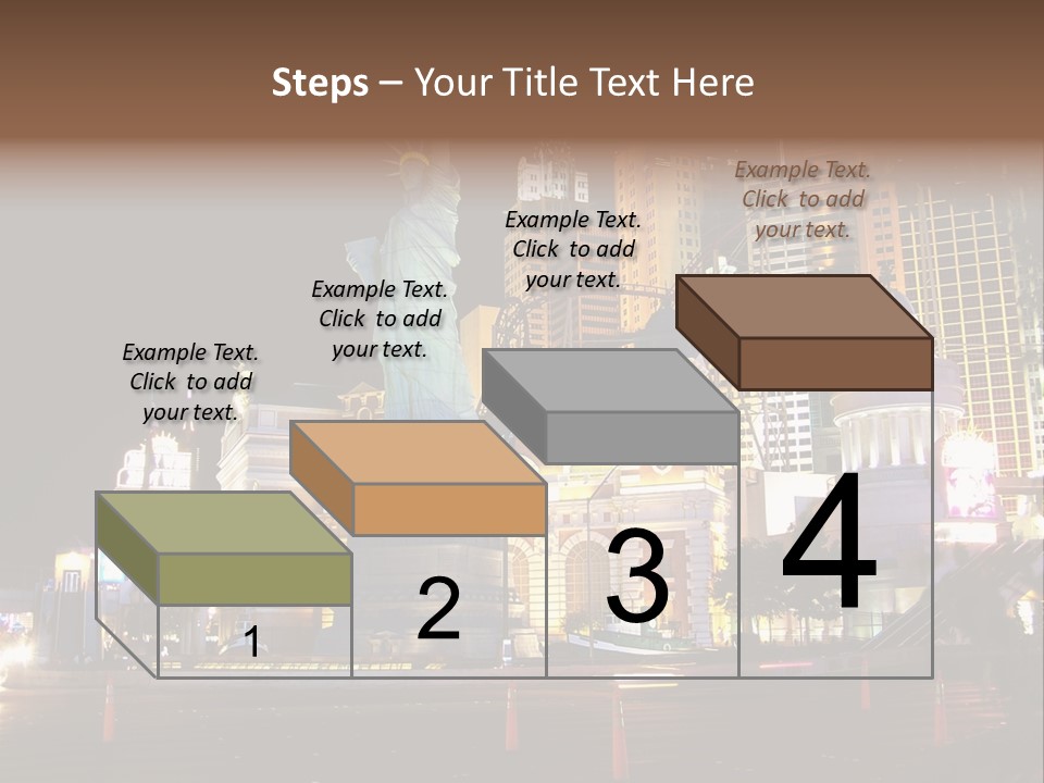 The Statue Of Liberty Is Lit Up At Night PowerPoint Template