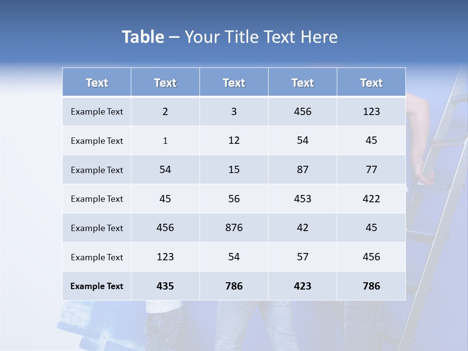 A Man And Woman Painting A Wall With Blue Paint PowerPoint Template