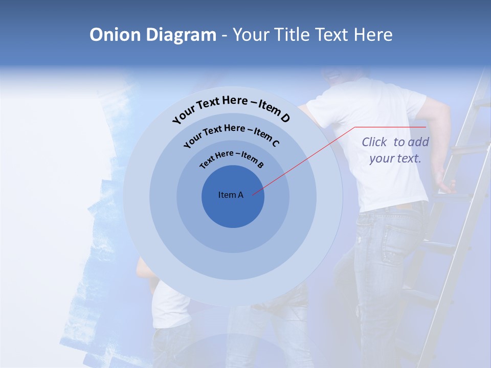 A Man And Woman Painting A Wall With Blue Paint PowerPoint Template