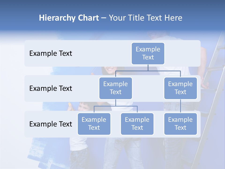 A Man And Woman Painting A Wall With Blue Paint PowerPoint Template