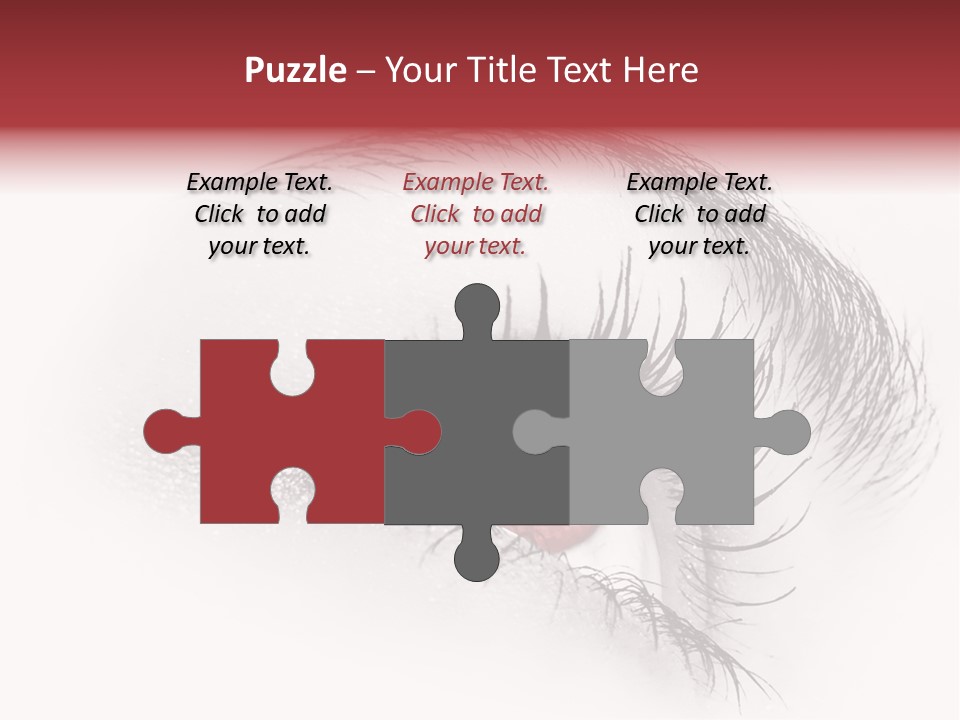 Makeup Staring Beast PowerPoint Template