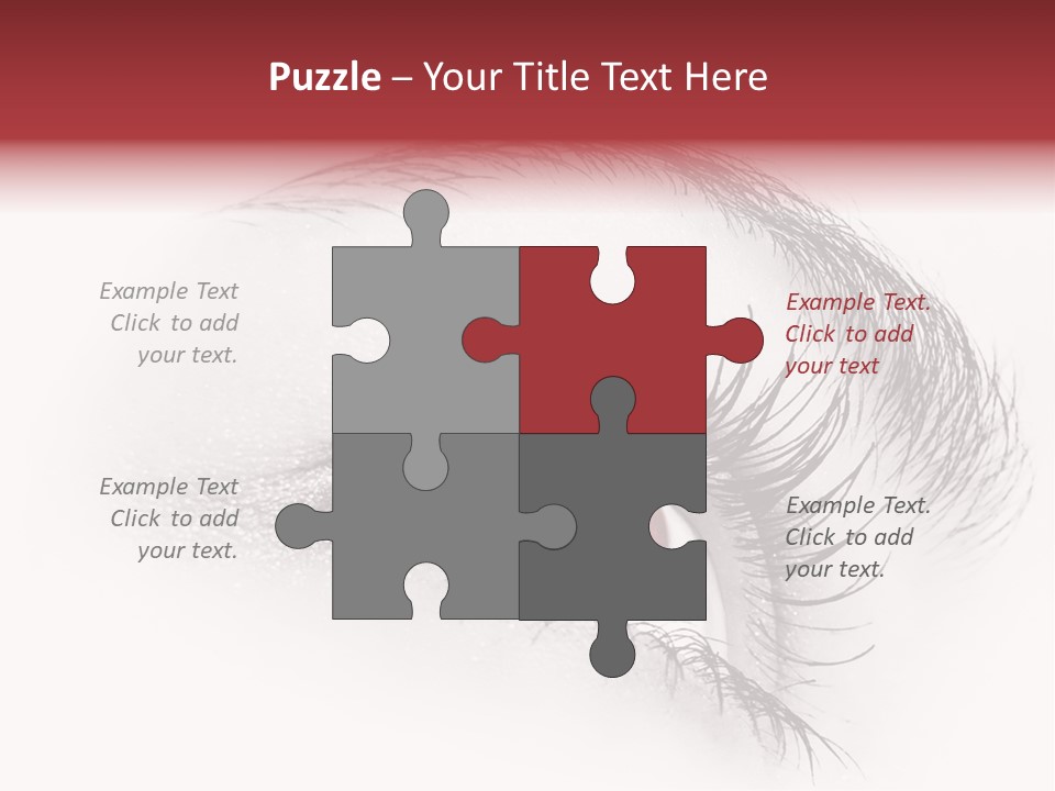 Makeup Staring Beast PowerPoint Template