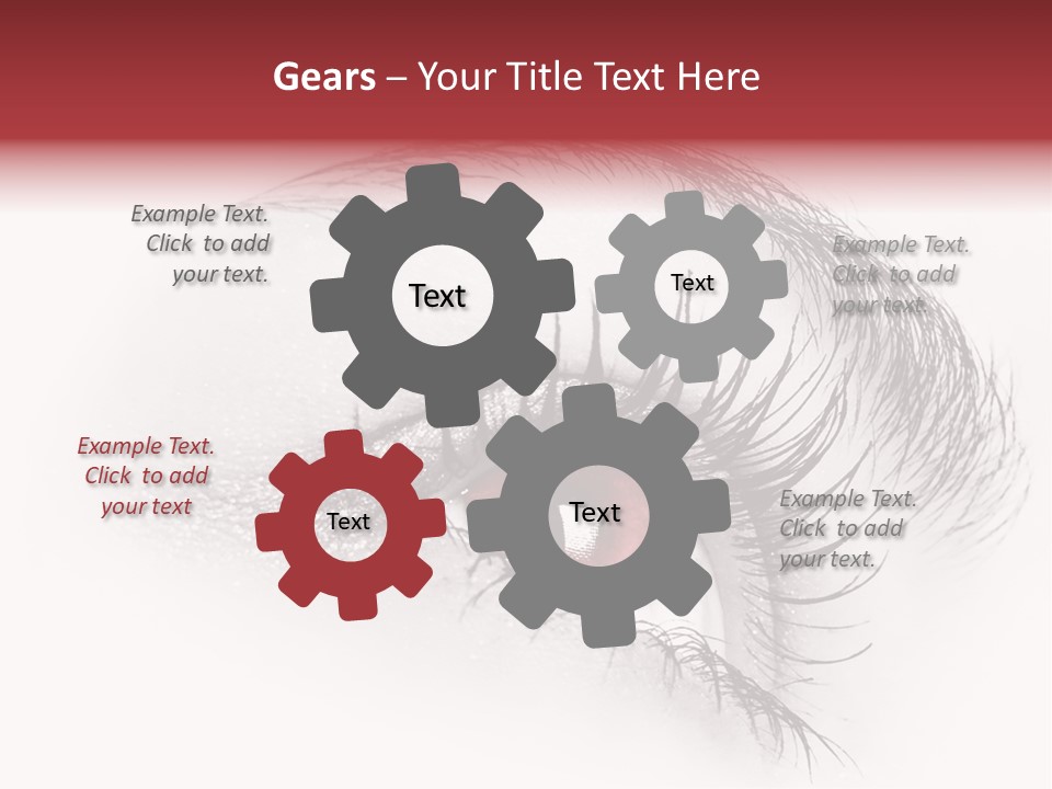 Makeup Staring Beast PowerPoint Template