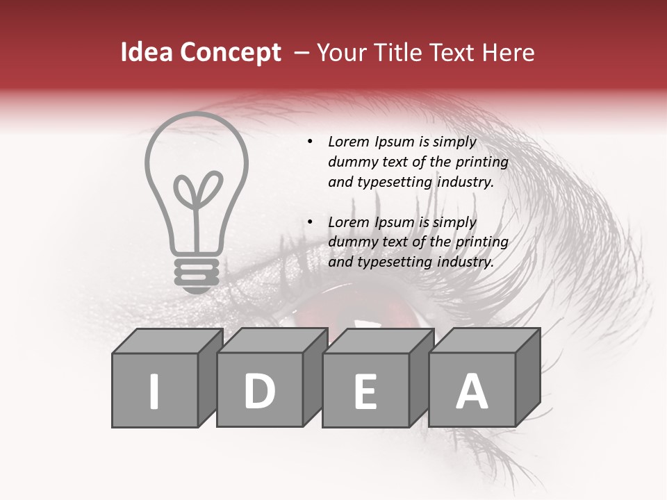 Makeup Staring Beast PowerPoint Template