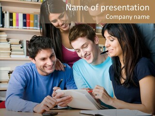 United Writing Person PowerPoint Template