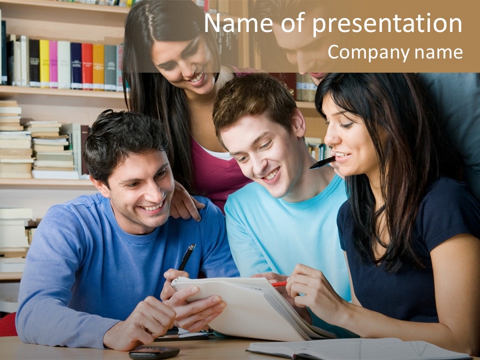 United Writing Person PowerPoint Template