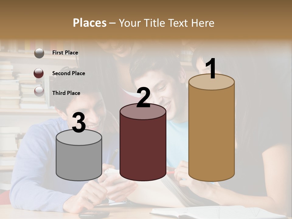 United Writing Person PowerPoint Template
