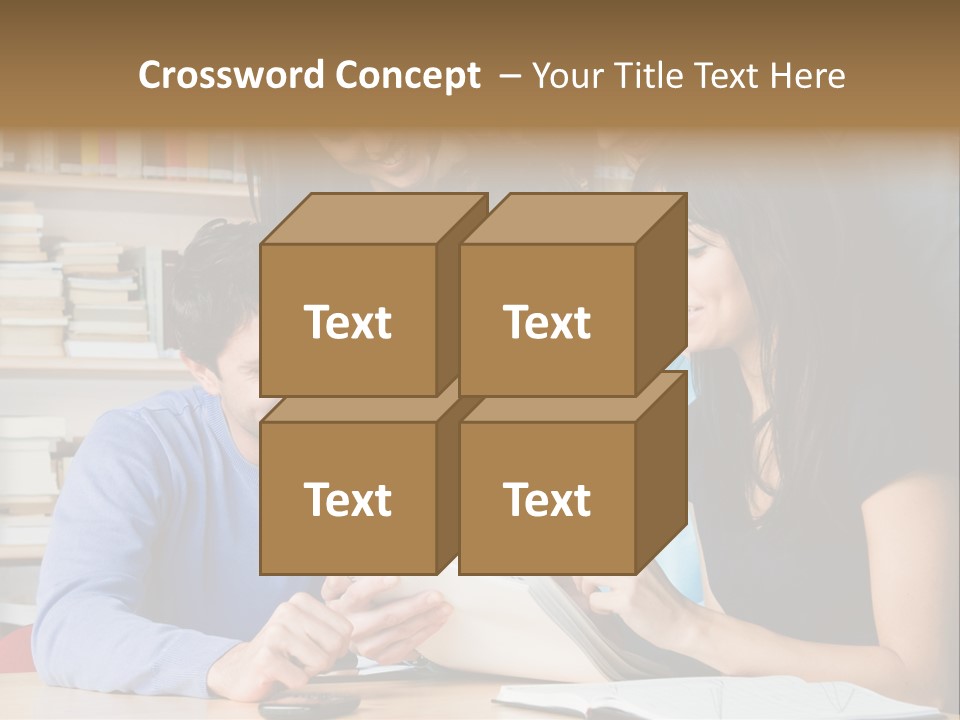 United Writing Person PowerPoint Template