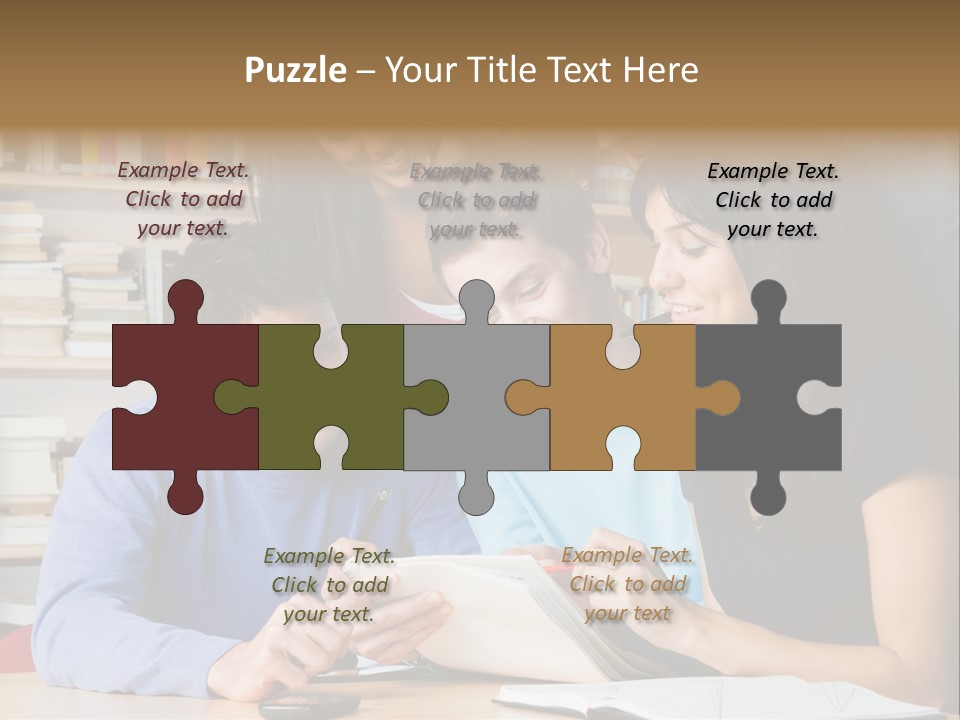 United Writing Person PowerPoint Template