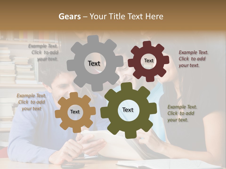 United Writing Person PowerPoint Template