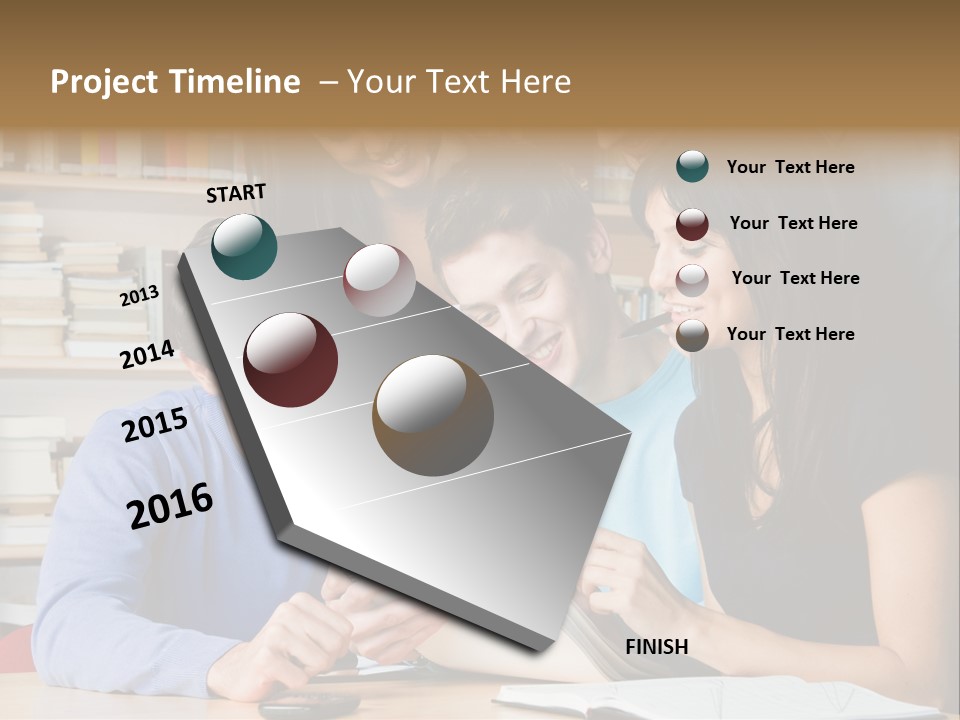 United Writing Person PowerPoint Template
