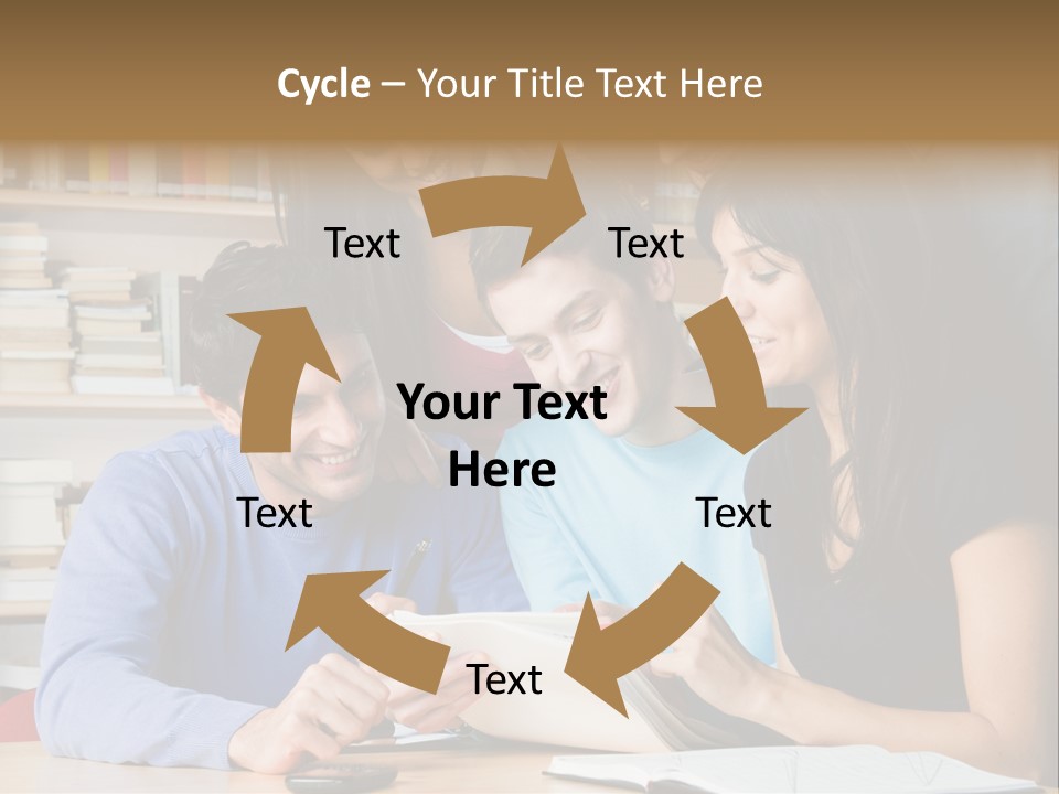 United Writing Person PowerPoint Template