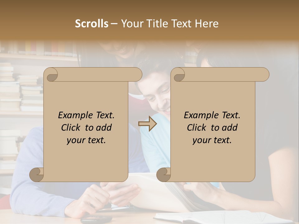 United Writing Person PowerPoint Template