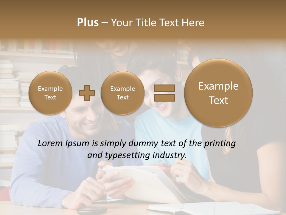 United Writing Person PowerPoint Template