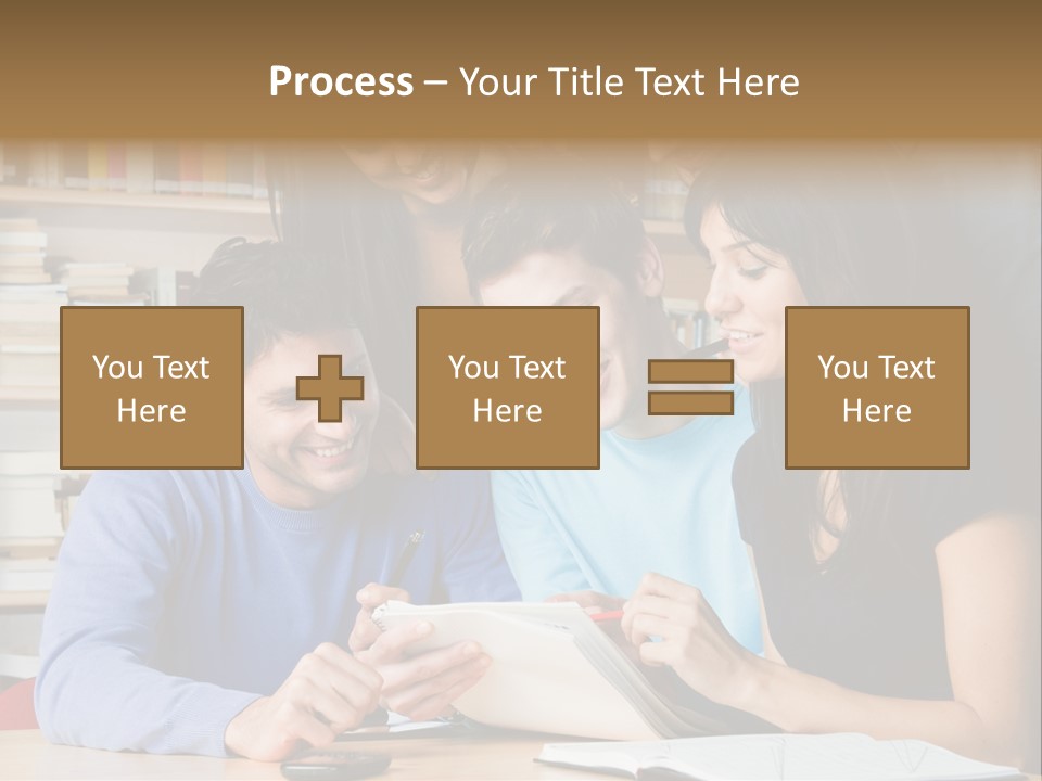 United Writing Person PowerPoint Template