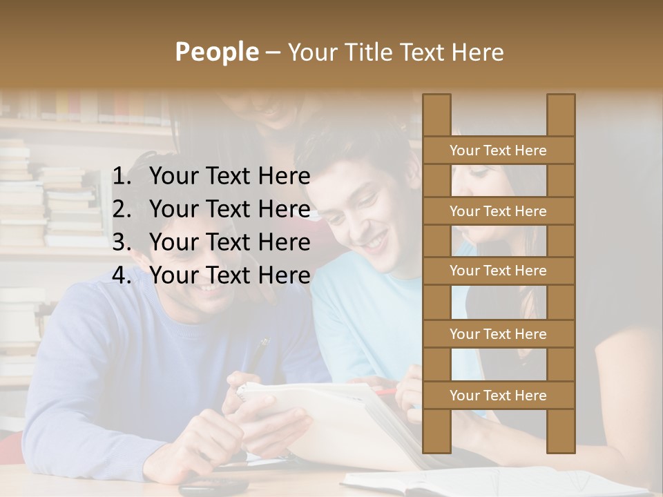 United Writing Person PowerPoint Template