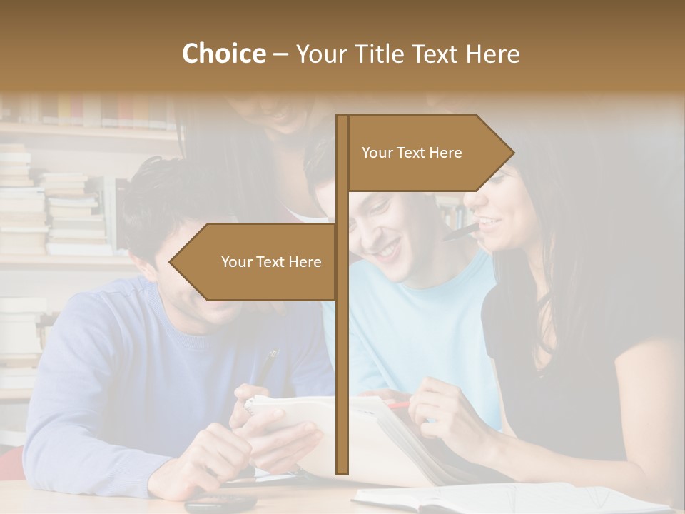 United Writing Person PowerPoint Template
