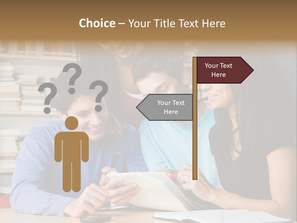 United Writing Person PowerPoint Template