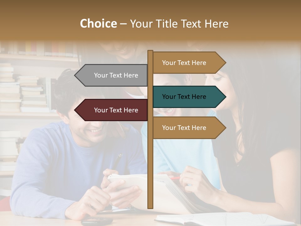 United Writing Person PowerPoint Template
