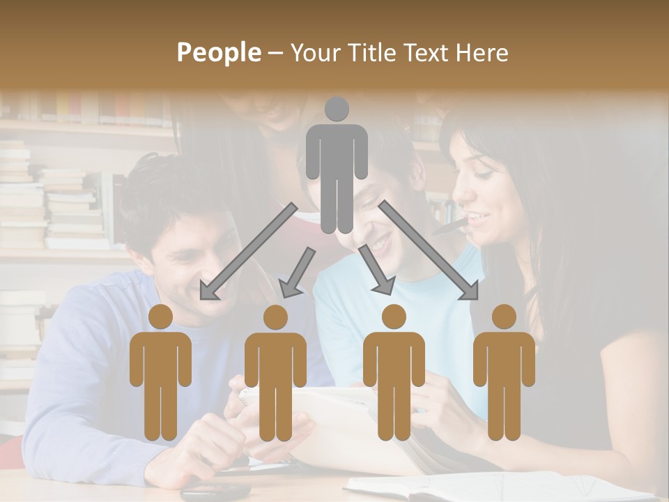 United Writing Person PowerPoint Template