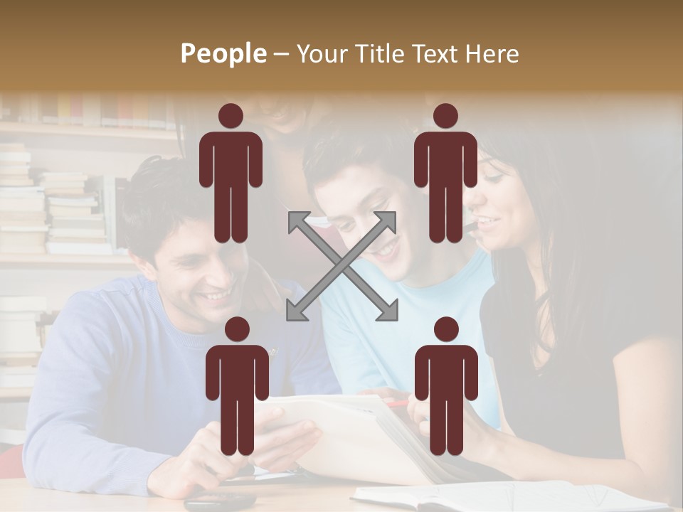 United Writing Person PowerPoint Template