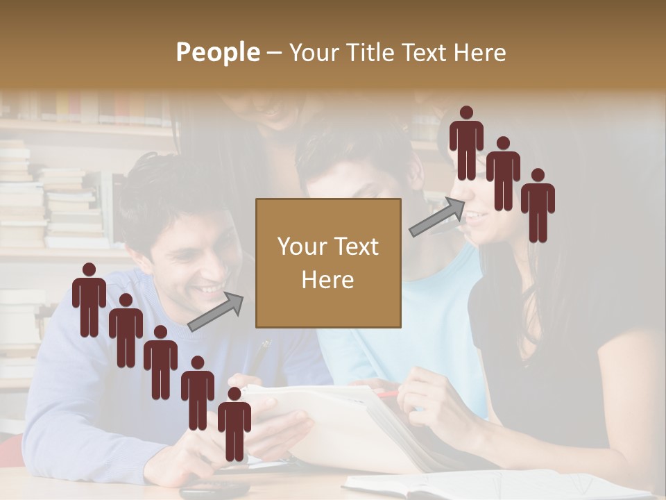 United Writing Person PowerPoint Template