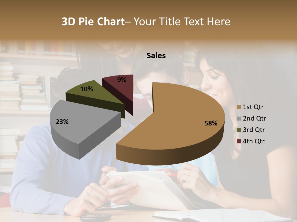 United Writing Person PowerPoint Template