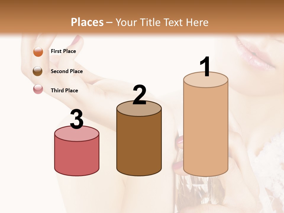 A Woman Holding A Bottle Of Perfume Powerpoint Template PowerPoint Template