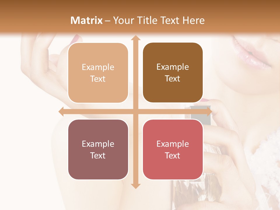 A Woman Holding A Bottle Of Perfume Powerpoint Template PowerPoint Template