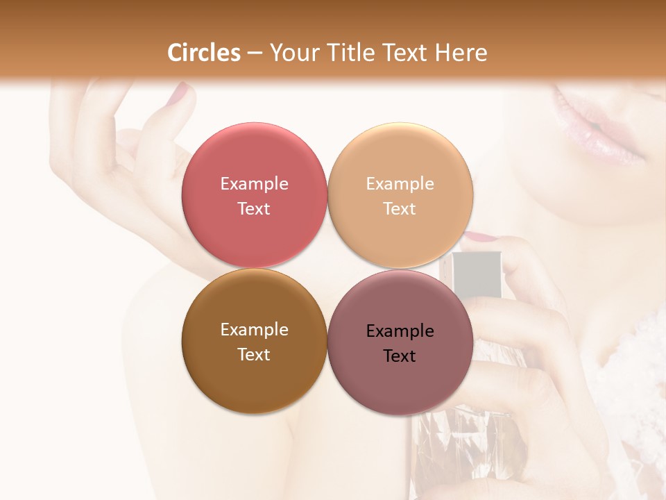 A Woman Holding A Bottle Of Perfume Powerpoint Template PowerPoint Template