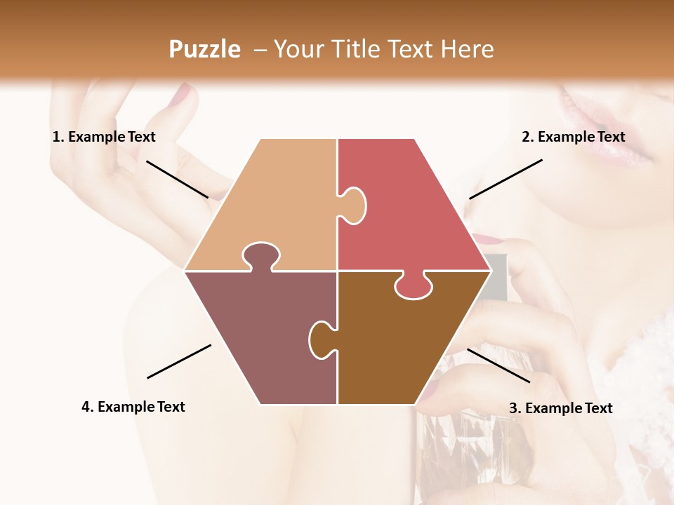 A Woman Holding A Bottle Of Perfume Powerpoint Template PowerPoint Template