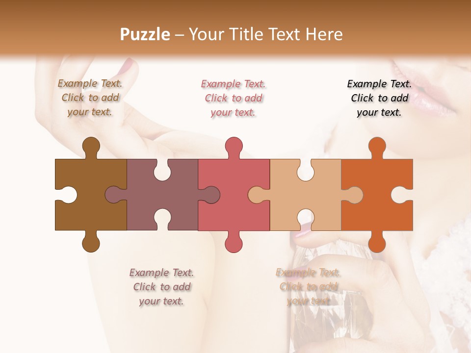 A Woman Holding A Bottle Of Perfume Powerpoint Template PowerPoint Template