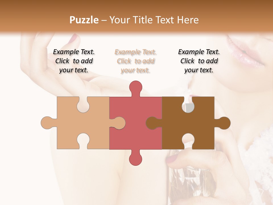 A Woman Holding A Bottle Of Perfume Powerpoint Template PowerPoint Template