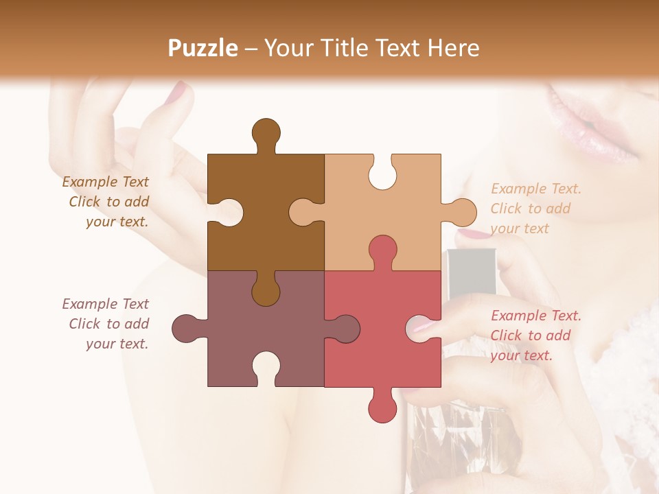 A Woman Holding A Bottle Of Perfume Powerpoint Template PowerPoint Template