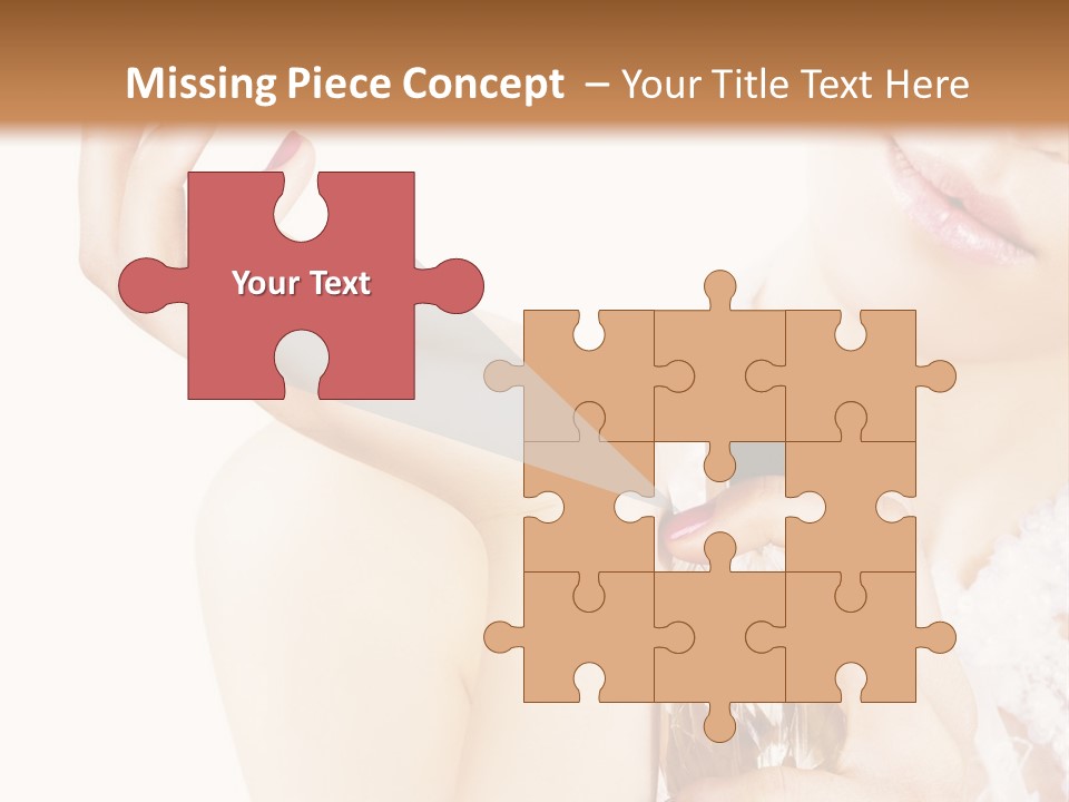 A Woman Holding A Bottle Of Perfume Powerpoint Template PowerPoint Template