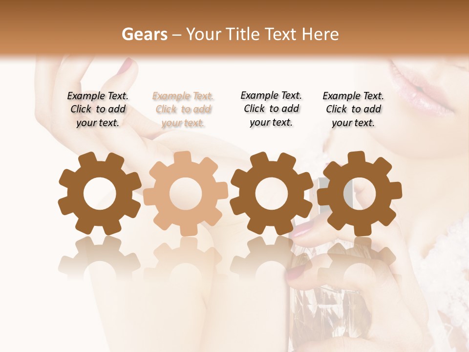 A Woman Holding A Bottle Of Perfume Powerpoint Template PowerPoint Template