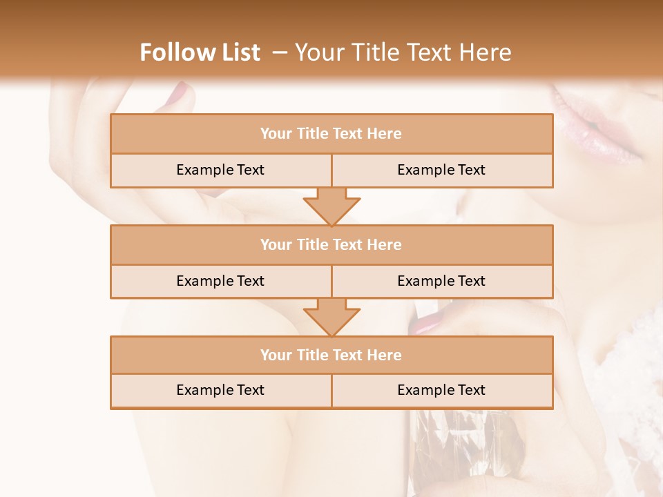 A Woman Holding A Bottle Of Perfume Powerpoint Template PowerPoint Template