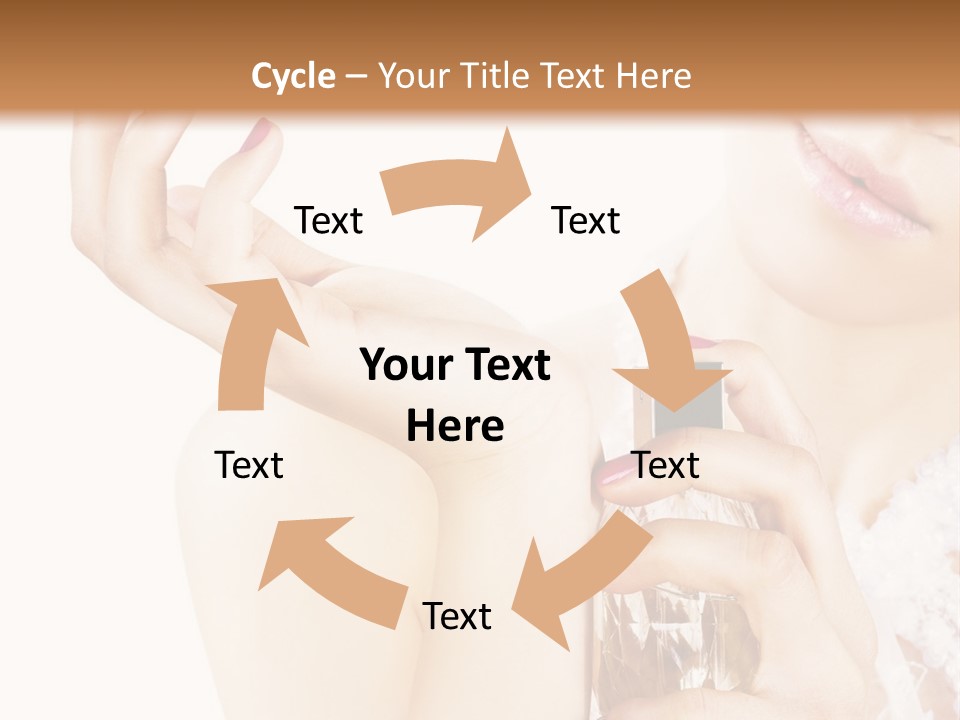 A Woman Holding A Bottle Of Perfume Powerpoint Template PowerPoint Template