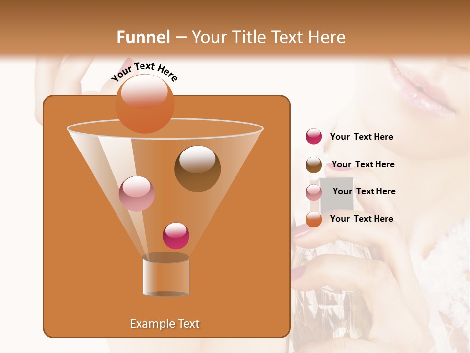 A Woman Holding A Bottle Of Perfume Powerpoint Template PowerPoint Template