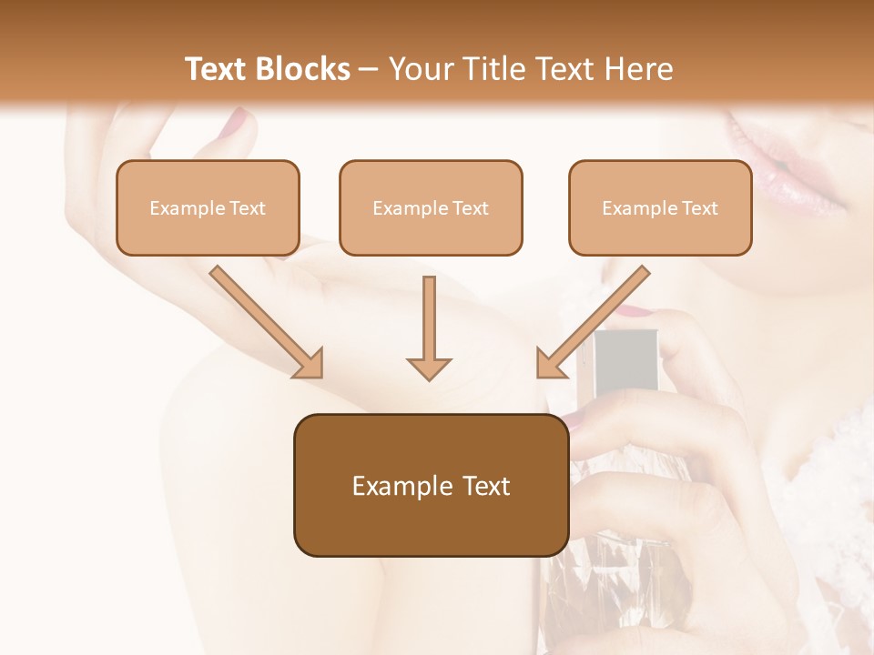 A Woman Holding A Bottle Of Perfume Powerpoint Template PowerPoint Template