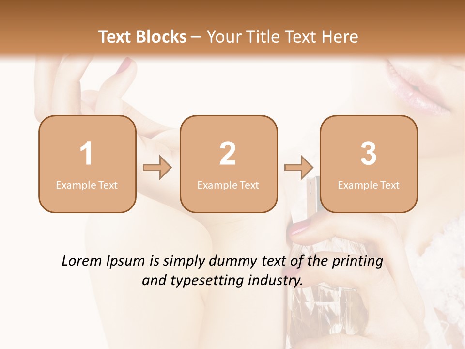 A Woman Holding A Bottle Of Perfume Powerpoint Template PowerPoint Template