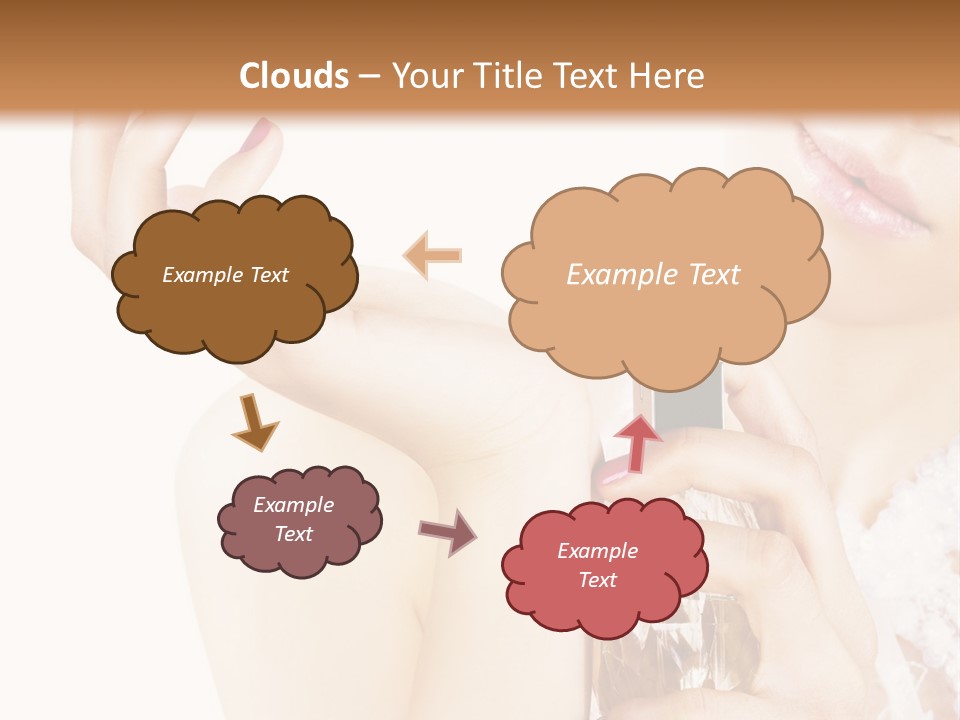 A Woman Holding A Bottle Of Perfume Powerpoint Template PowerPoint Template