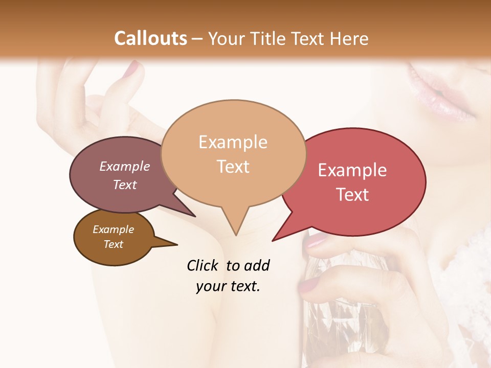 A Woman Holding A Bottle Of Perfume Powerpoint Template PowerPoint Template