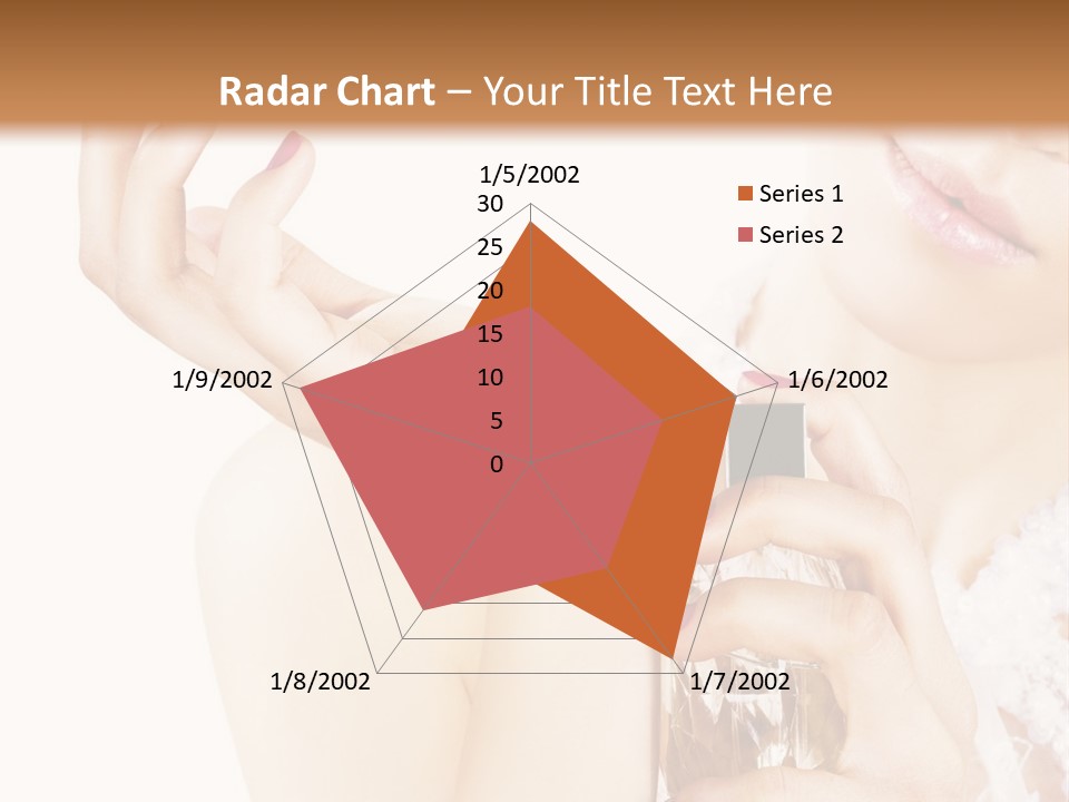 A Woman Holding A Bottle Of Perfume Powerpoint Template PowerPoint Template