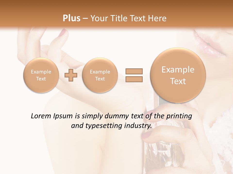 A Woman Holding A Bottle Of Perfume Powerpoint Template PowerPoint Template