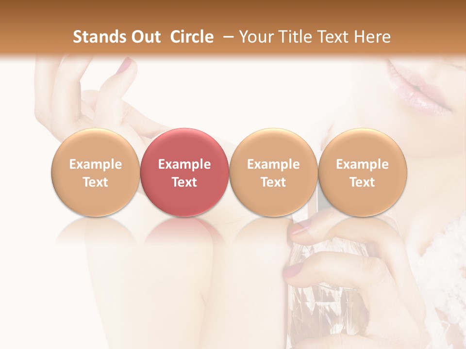 A Woman Holding A Bottle Of Perfume Powerpoint Template PowerPoint Template