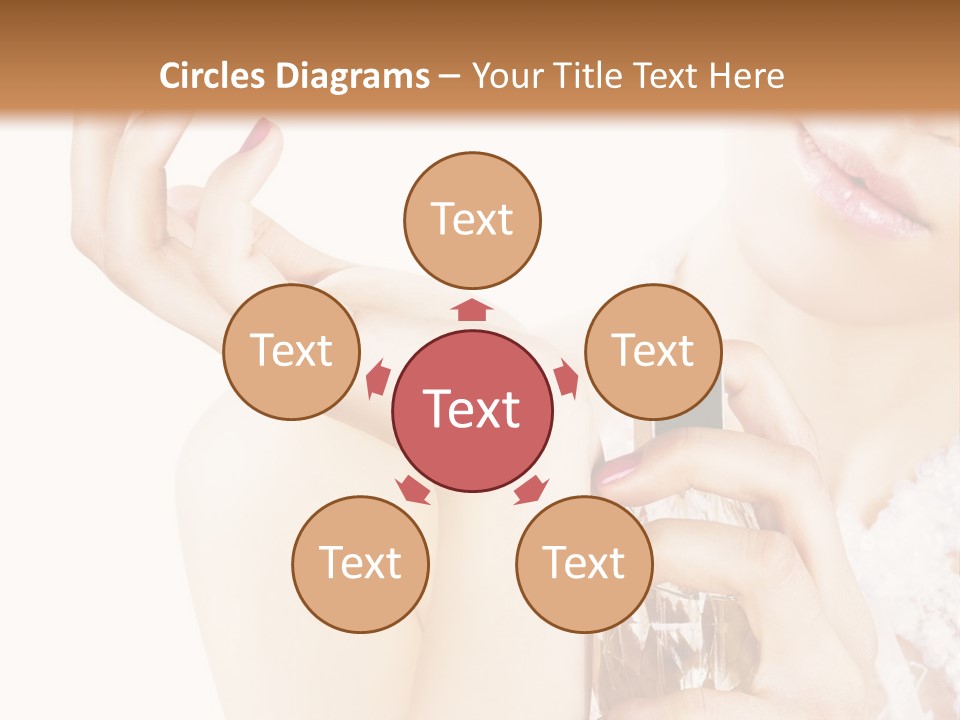 A Woman Holding A Bottle Of Perfume Powerpoint Template PowerPoint Template