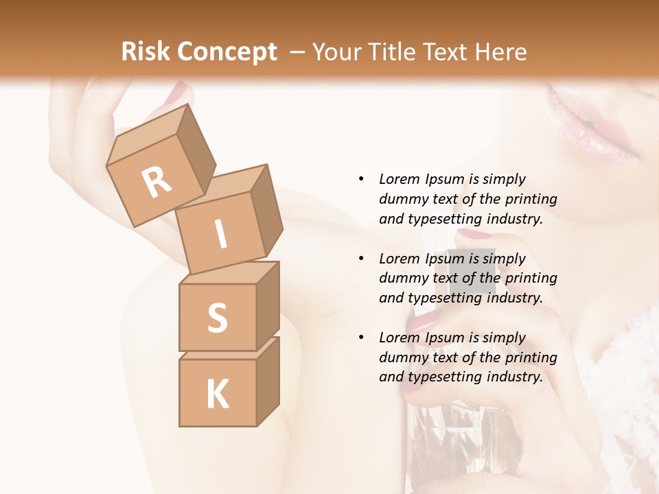 A Woman Holding A Bottle Of Perfume Powerpoint Template PowerPoint Template