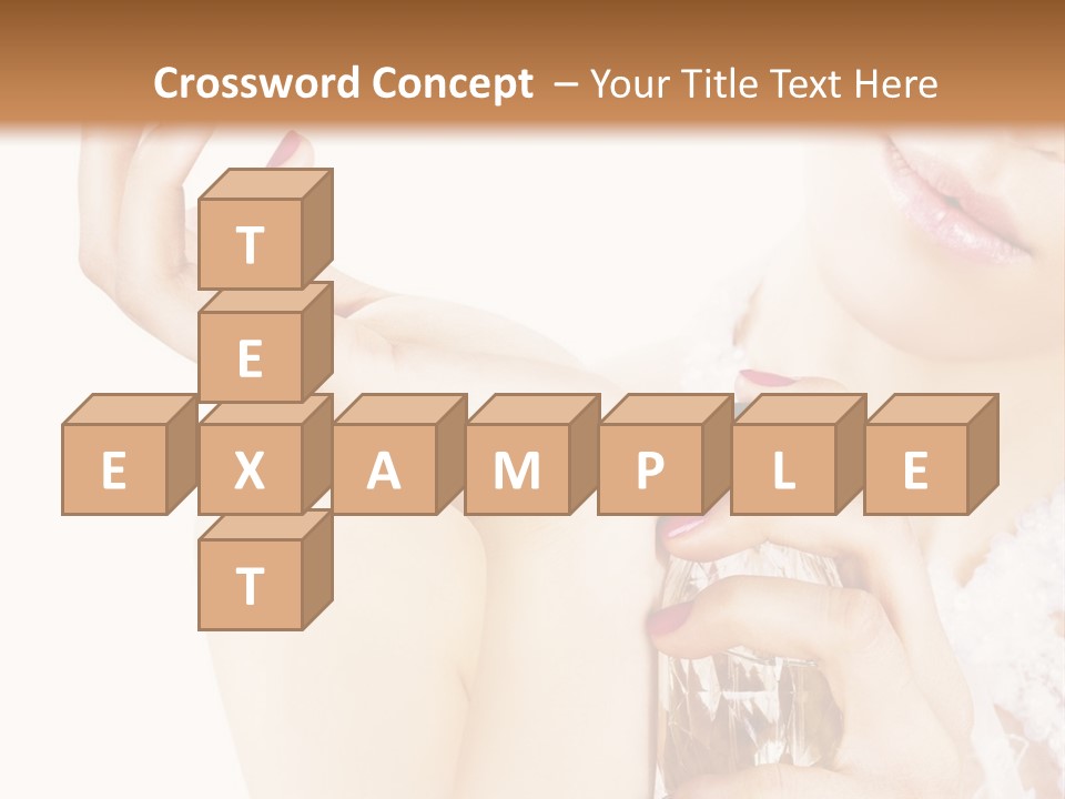 A Woman Holding A Bottle Of Perfume Powerpoint Template PowerPoint Template